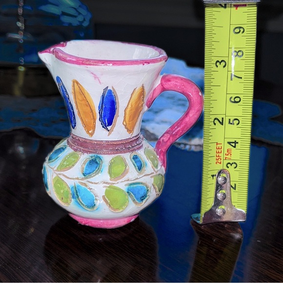 Vintage Hand painted Miniature Italian Pitcher - Picture 7 of 10